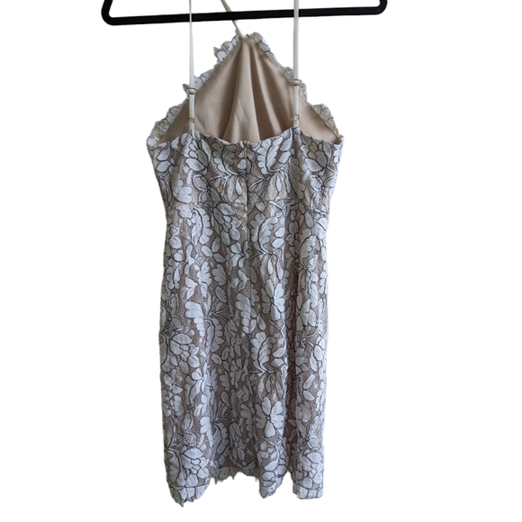 Lulu's Delicate Darling Beige and Ivory Lace Bodycon Dress - Picture 4 of 10